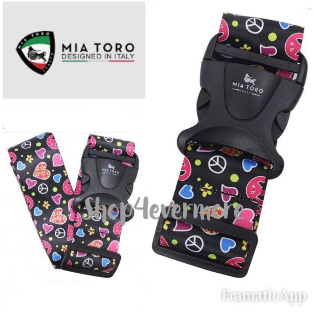 🆕 MIA TORO PEACE & LOVE LUGGAGE BELT STRAP / 2 PACK